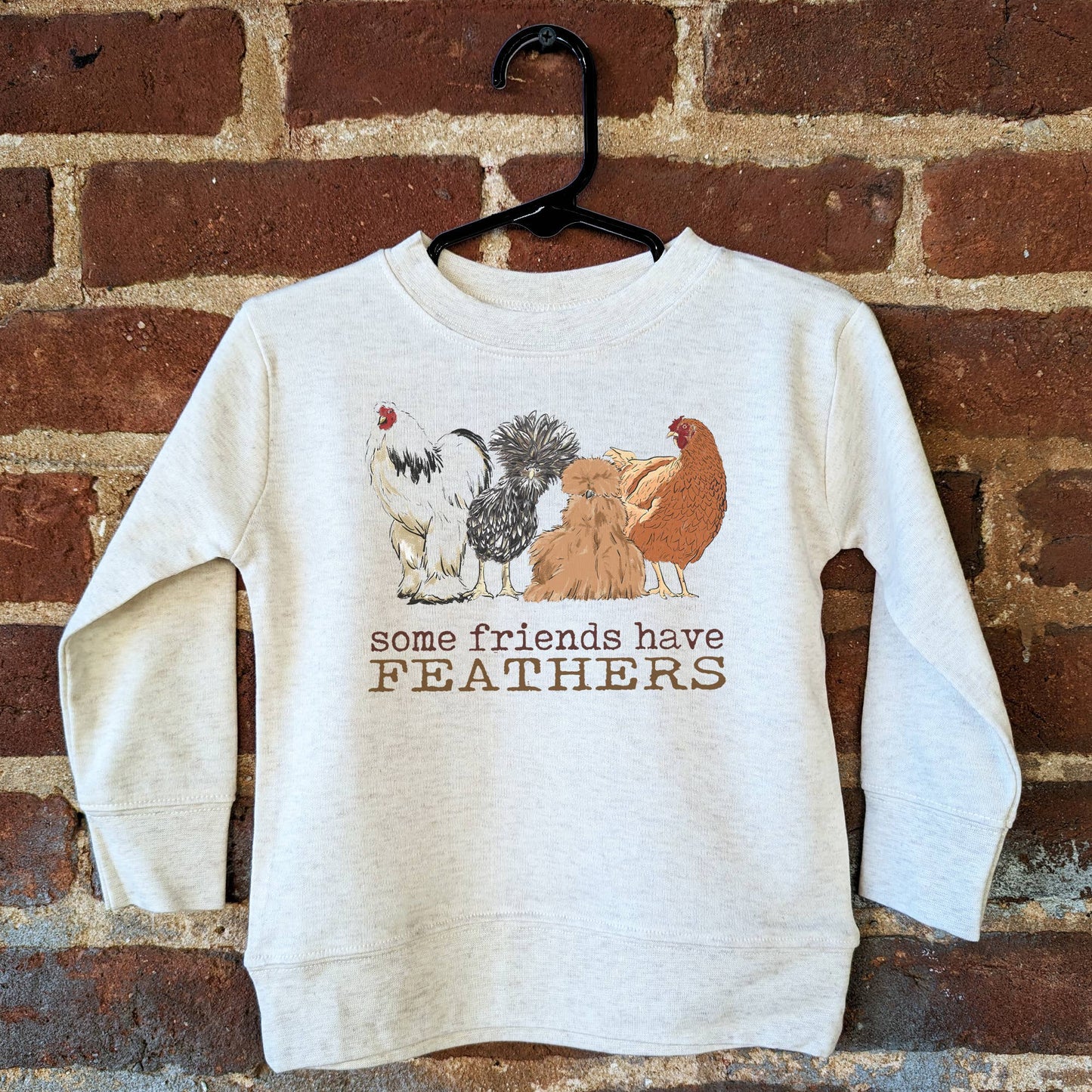 "Some friends have Feathers" Toddler Long Sleeve Shirt