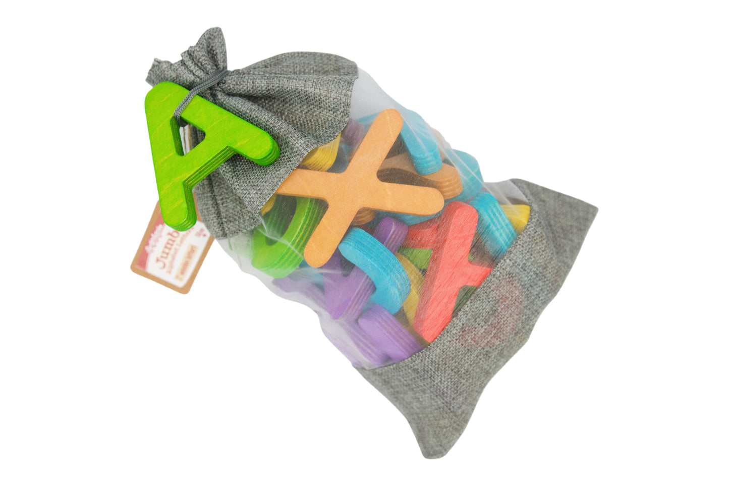 Jumbo 3" Wooden Letters A-Z in Carrying Bag Set/26