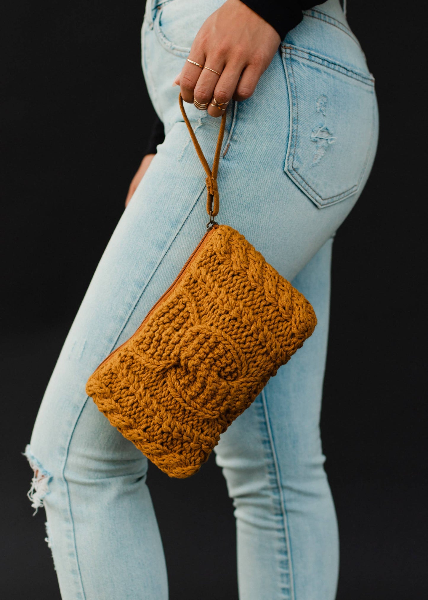 Cable Knit Clutch