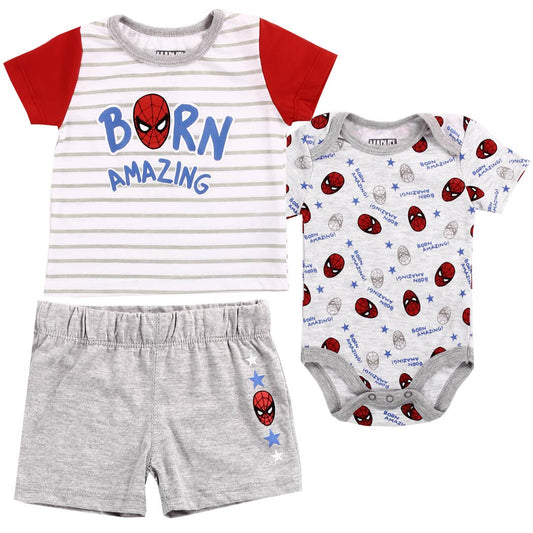 SPIDER-MAN Boys 3-Piece Short Set