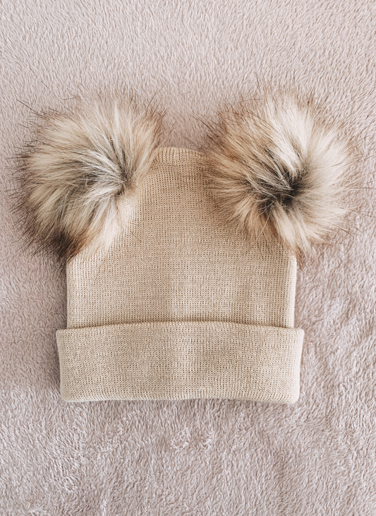 Toddler Pom Pom Beanie Hat