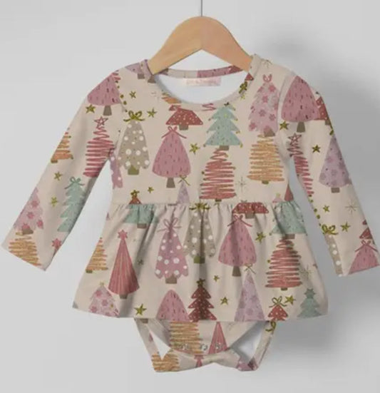 Baby Christmas Tree Onesie Romper