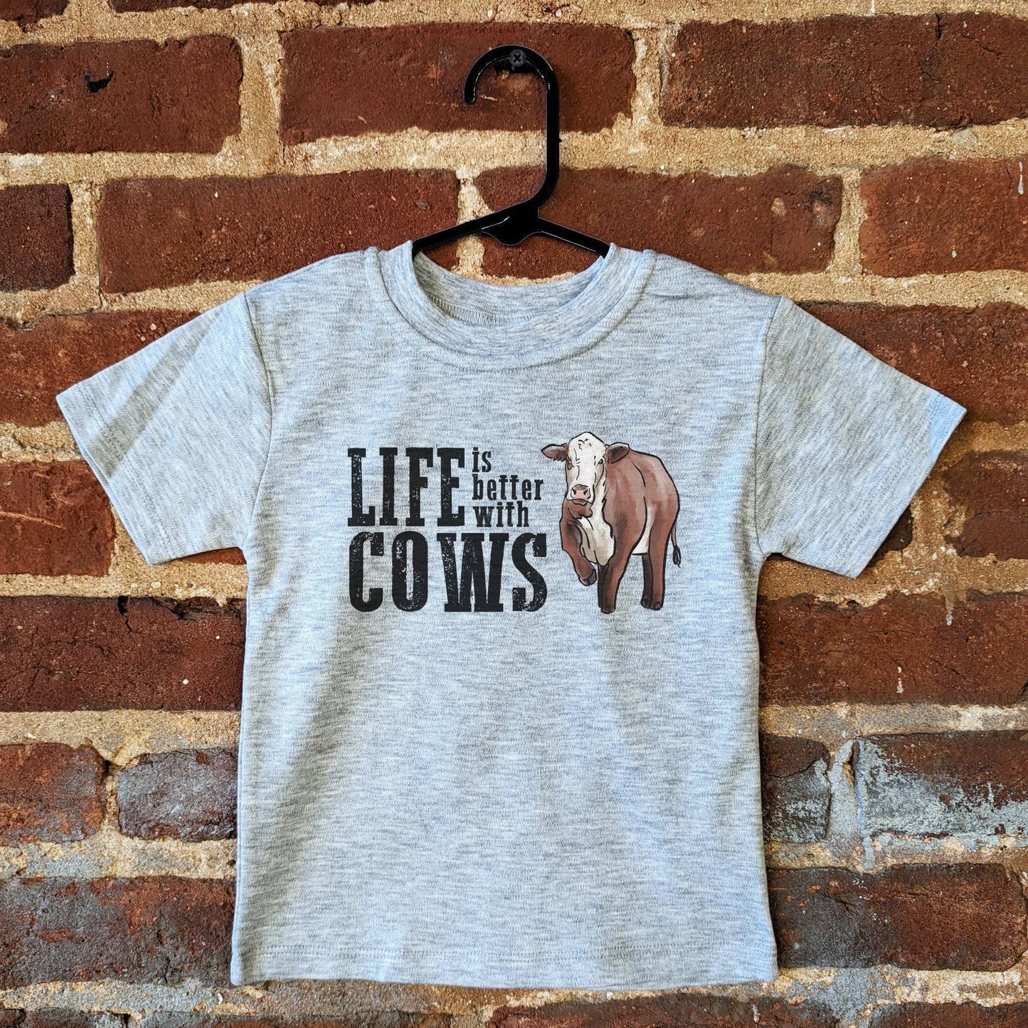 "Life is better with cows" Grey