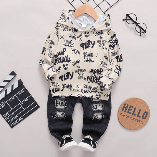 2pcs Baby Boy Denim Jeans Set