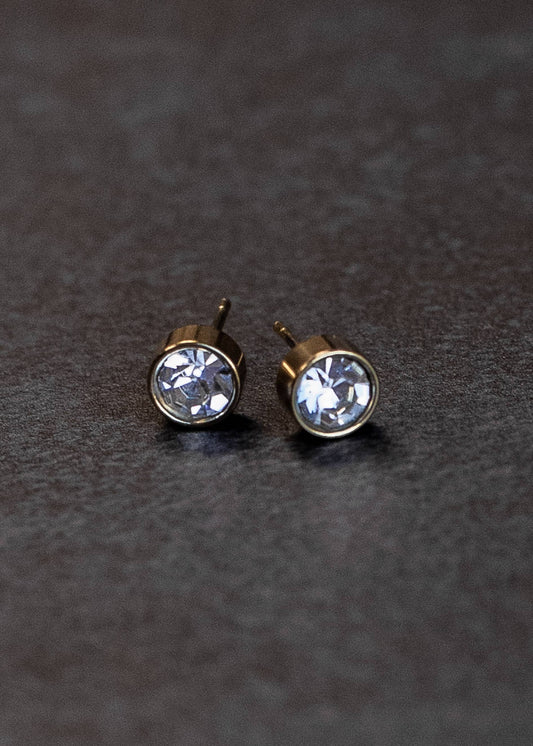 Rhinestone Stud Earring - Small